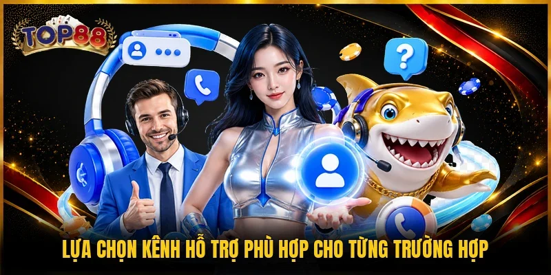 Lựa chọn kênh hỗ trợ phù hợp cho từng trường hợp