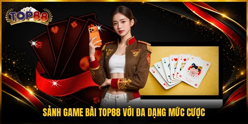 Sảnh game bài TOP88 với đa dạng mức cược